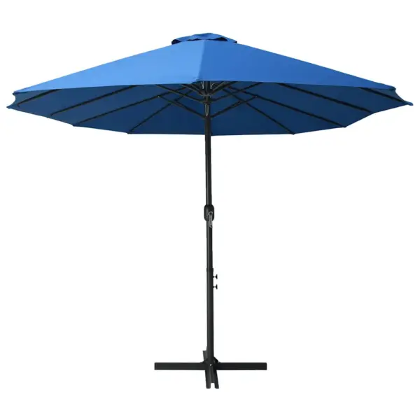 Topeltkatusega päikesevari alumiiniumpostiga, sinine, 460 x 270 cm – 3