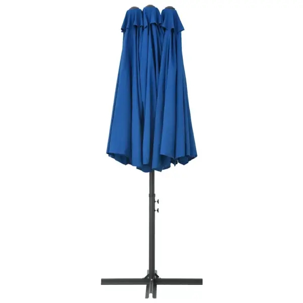 Topeltkatusega päikesevari alumiiniumpostiga, sinine, 460 x 270 cm – 4