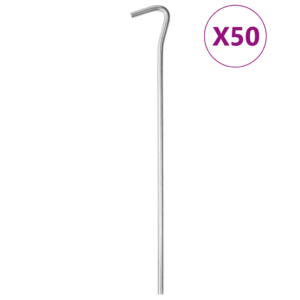 Tsingitud terasest telgivaiad konksuga, 23 cm, Ø 5 mm, 50 tk