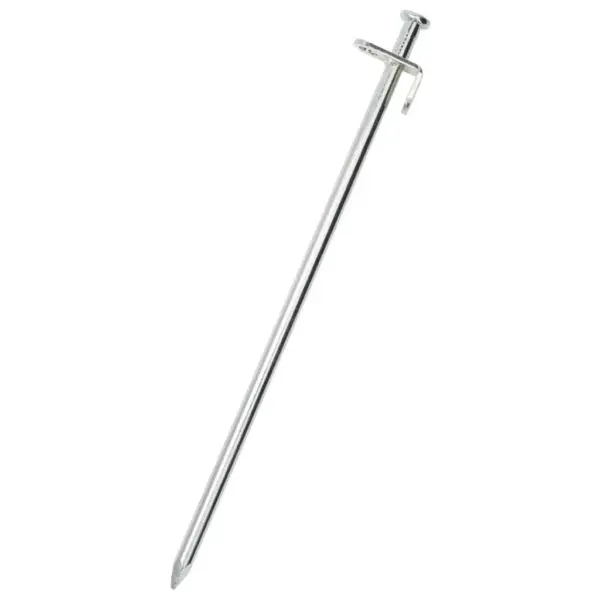 Tsingitud terasest telgivaiad konksu ja aasaga, 24 tk, 30 cm, toru läbimõõt 8 mm - 2