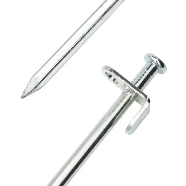 Tsingitud terasest telgivaiad konksu ja aasaga, 24 tk, 30 cm, toru läbimõõt 8 mm - 4