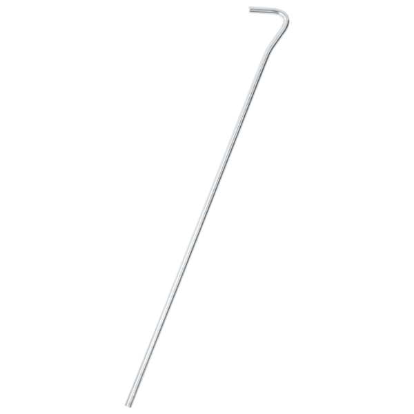 Tsingitud terasest telgivaiad konksuga, 25 tk, hõbedased, 30 cm, Ø5 mm - 2