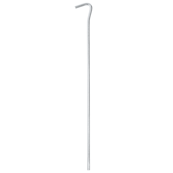 Tsingitud terasest telgivaiad konksuga, 25 tk, hõbedased, 30 cm, Ø5 mm - 3