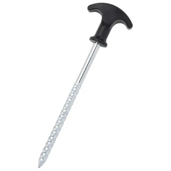 Tsingitud terasest telgivaiad keermestatud pinnaga, 12 tk, 17 cm, Ø 7 mm - 2