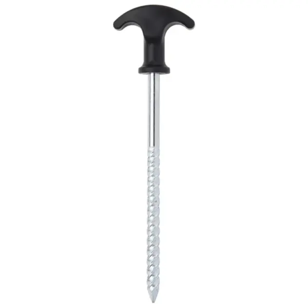 Tsingitud terasest telgivaiad keermestatud pinnaga, 12 tk, 17 cm, Ø 7 mm - 3
