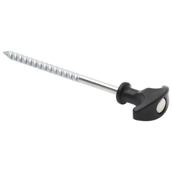Tsingitud terasest telgivaiad keermestatud pinnaga, 12 tk, 17 cm, Ø 7 mm - 4