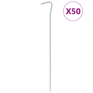 Tsingitud terasest telgivaiad konksuga, 23 cm, 3 mm, 50 tk