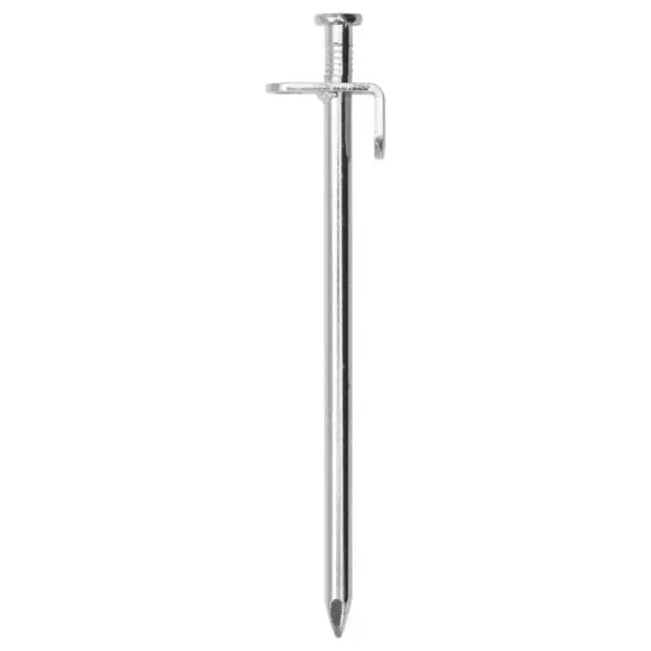 Tsingitud terasest telgivaiad konksu ja aasaga, 24 tk, 19,5 cm, 8 mm, hõbedane - 3