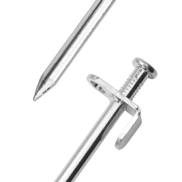 Tsingitud terasest telgivaiad konksu ja aasaga, 24 tk, 19,5 cm, 8 mm, hõbedane - 4
