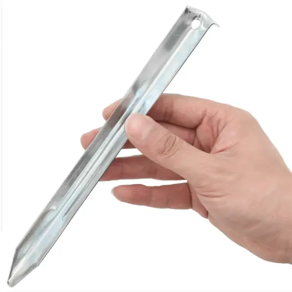 Tsingitud terasest telgivaiad, 24 tk, 22 cm, Ø20 mm, hõbedased - 3