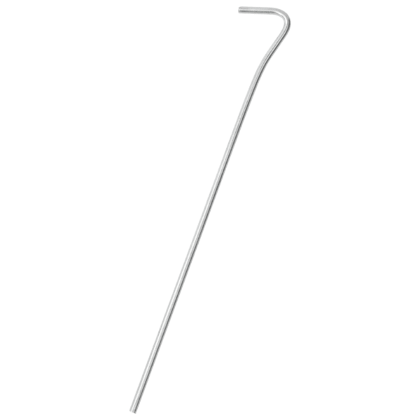 Tsingitud terasest telgivaiad konksuga, 50 tk, hõbedane, 23 cm, Ø 4 mm – 2