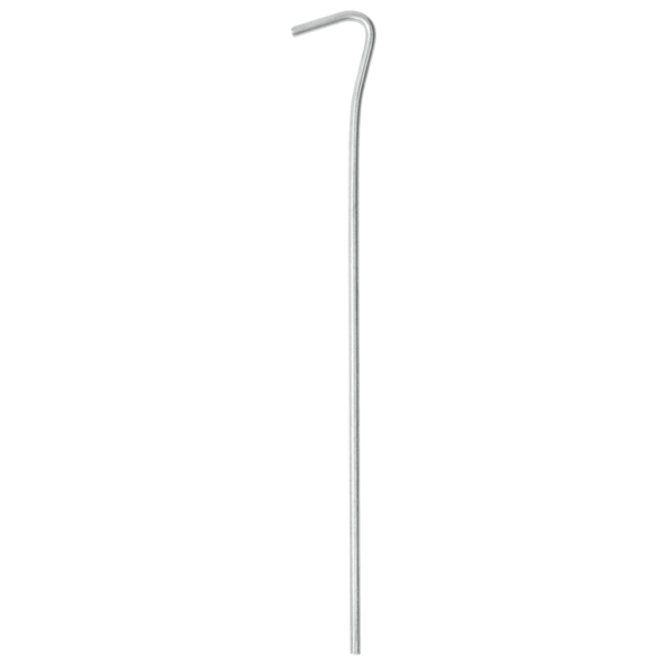 Tsingitud terasest telgivaiad konksuga, 50 tk, hõbedane, 23 cm, Ø 4 mm – 3