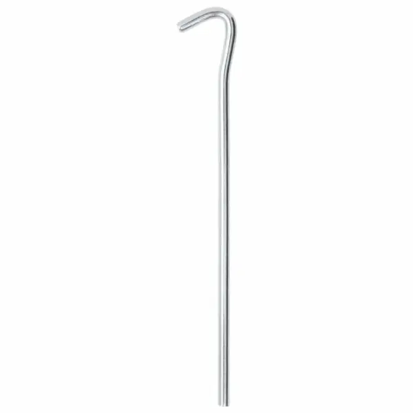Tsingitud terasest telgivaiad konksuga, 50 tk, hõbedased, 23 cm, Ø 7 mm – 3