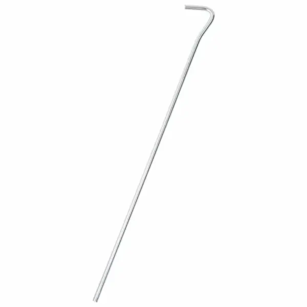 Tsingitud terasest telgivaiad konksuga, 50 tk, hõbedased, 30 cm, Ø 7 mm – 2