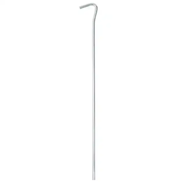 Tsingitud terasest telgivaiad konksuga, 50 tk, hõbedased, 30 cm, Ø 7 mm – 3