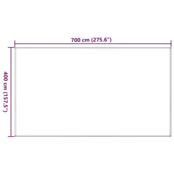 Telgimatt telgi ja haagissuvila varikatuse alla, tumeroheline HDPE, 400 x 700 cm – 7