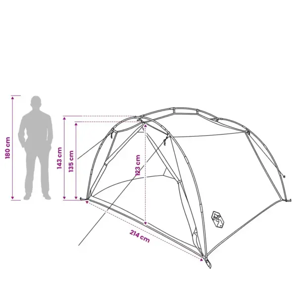 Tunnelitelk 4 inimesele, sinine, 185T polüester, veekindel, 244 x 213 cm – 13