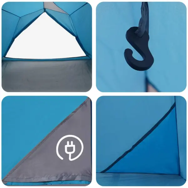 Tunnelitelk 4 inimesele, sinine, 185T polüester, veekindel, 244 x 213 cm – 9