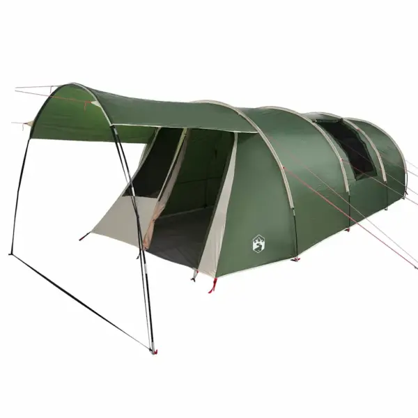 Tunnelitelk 4 inimesele verandaga, roheline/valge, 740 x 370 x 220 cm – 2