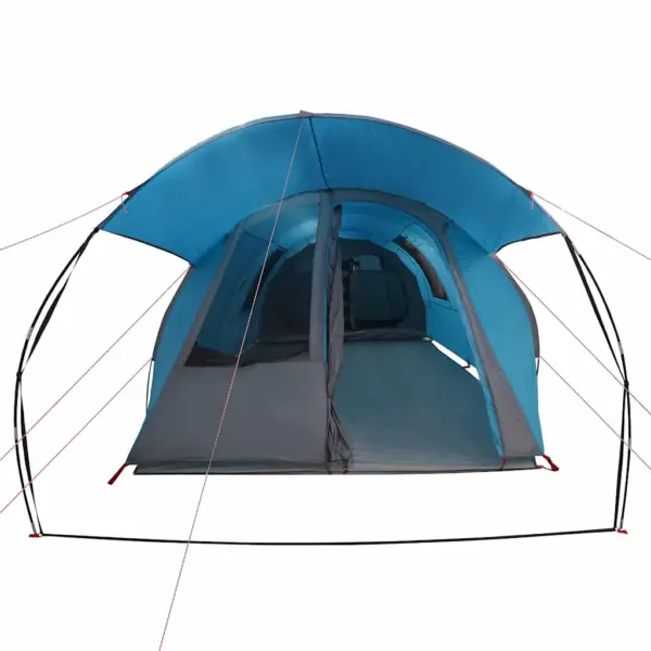 4-kohaline tunnelitelk verandaga, sinine/hall, 740 x 370 x 220 cm – 5