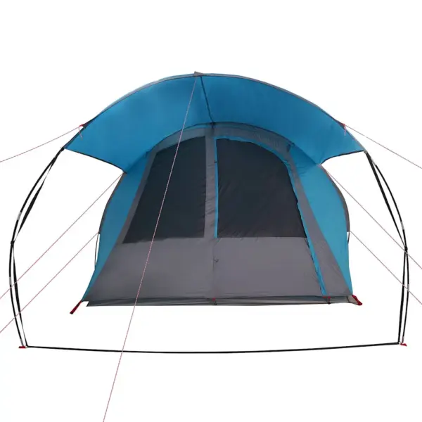 4-kohaline tunnelitelk verandaga, sinine/hall, 740 x 370 x 220 cm – 6