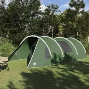 Vettpidav tunnelitelk 5 inimesele verandaga, roheline / valge, 805 x 405 x 211 cm