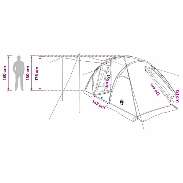 Tunnelitelk sinine 520 x 260 x 175 cm, 185T polüester, veekindel – 12