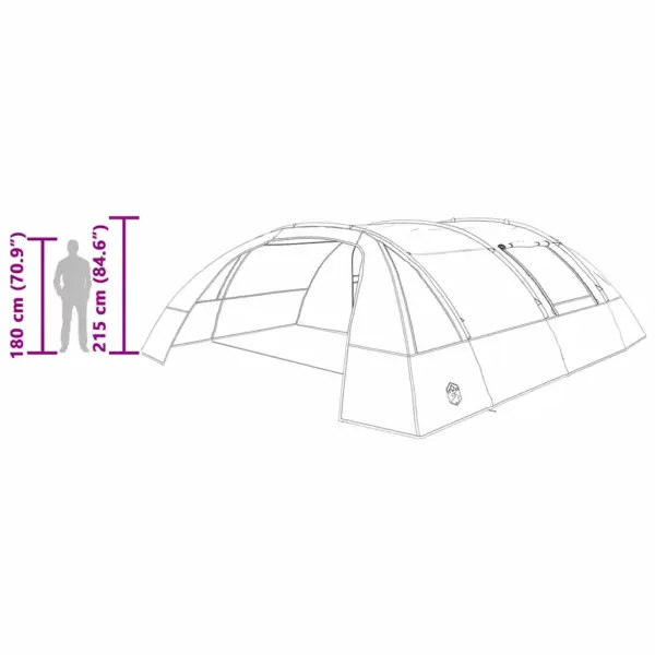Tunnelitelk 6-le verandaga, sinine/hall, 700 x 590 x 215 cm – 13