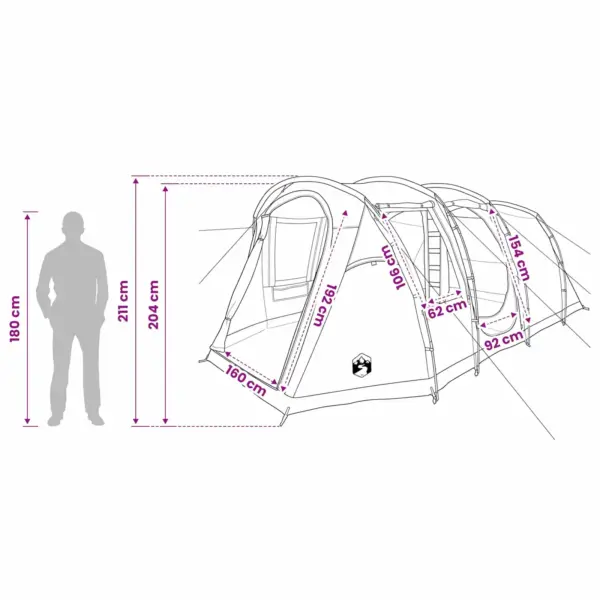 Avar tunnelitelk, sinine, 505 x 330 x 204 cm, 185T polüester PU-kattega – 12
