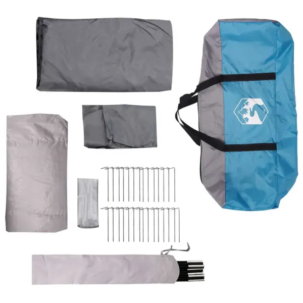 Ruumikas tunnelitelk, sinine, 560 x 395 x 212 cm, 185T polüester PU-kattega – 7