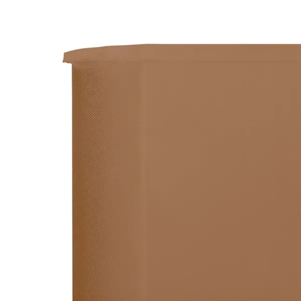 Tuulekaitse sein 3 paneeli, hallikaspruun mittekootud kangas, 400 x 80 cm - 4