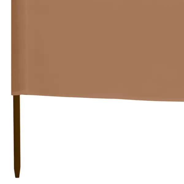 Tuulekaitse sein 3 paneeli, hallikaspruun mittekootud kangas, 400 x 80 cm - 5