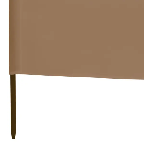 Kolmest paneelist tuulekaitse sein mittekootud kangast, pruunikashall, 400 x 160 cm - 5