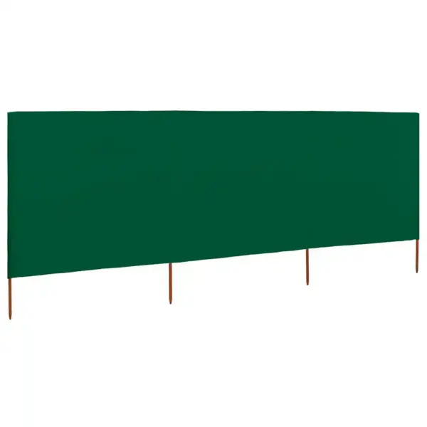 Roheline tuulekaitse sein 3 paneeliga, mittekootud kangas, 400 x 80 cm - 2