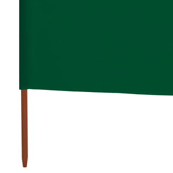 Roheline tuulekaitse sein 3 paneeliga, mittekootud kangas, 400 x 80 cm - 5