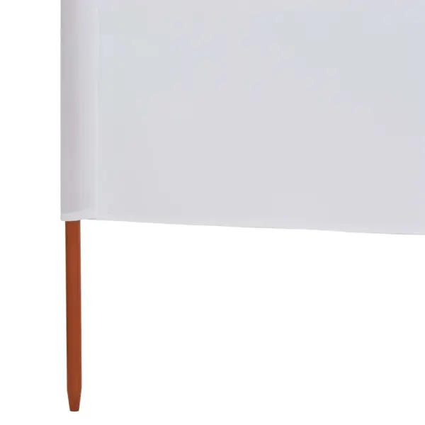Tuulekaitse sein 3 paneeliga, mittekootud kangas, valge, 400 x 80 cm - 5