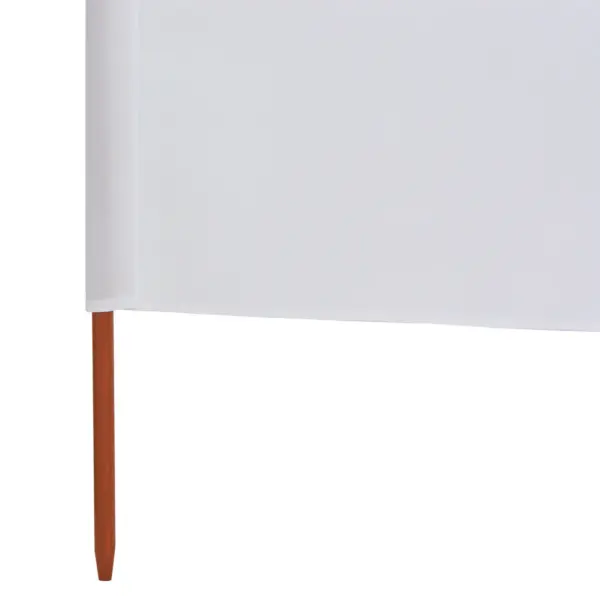 Tuulekaitse sein 3 paneelist, mittekootud kangas ja puitpostid, liivabeež, 400 x 160 cm - 4