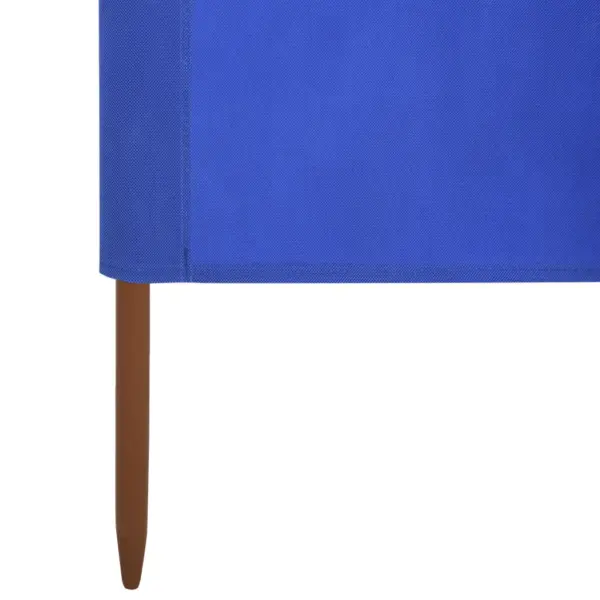 Tuulekaitse sein 3 paneelist, taevasinine mittekootud kangas, 400 x 80 cm - 5