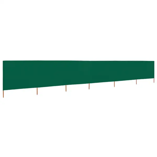 Tuulekaitse sein 6 paneelist, roheline mittekootud kangas, 800 x 120 cm - 2