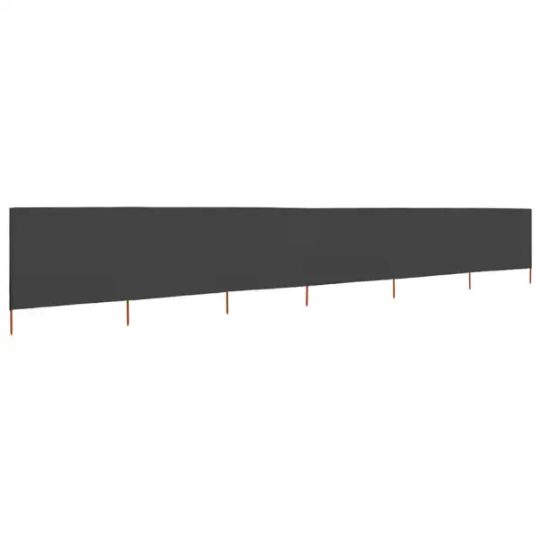 Tuulekaitse sein 6 paneeliga, mittekootud kangas, antratsiithall, 800 x 160 cm - 2