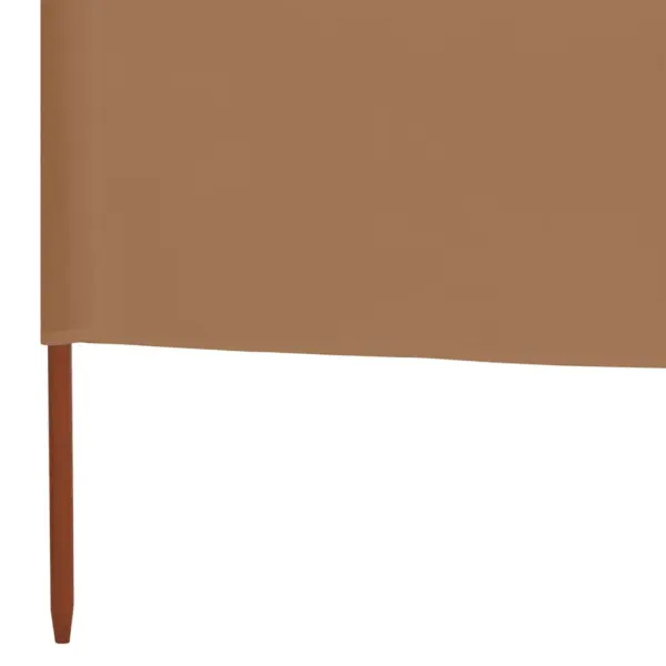 Tuulekaitse sein 6 paneeliga, hallikaspruun kangas, 600 x 80 cm - 5