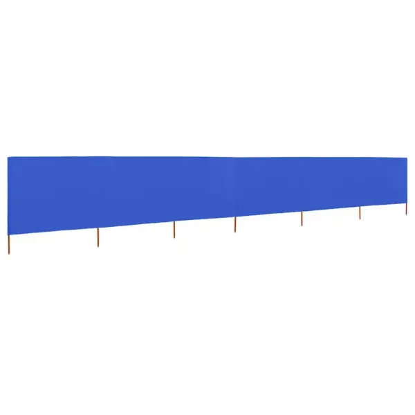 Tuulekaitse sein 6 paneeliga, taevasinine mittekootud kangas, 800 x 120 cm - 2