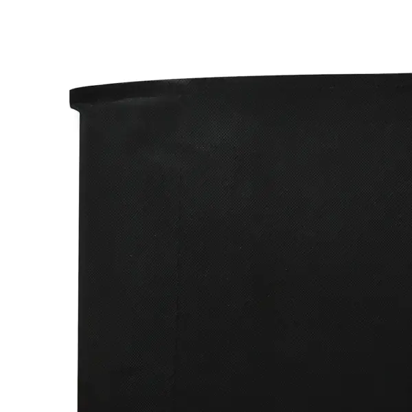 Tuulekaitse sein 6 paneelist, mittekootud kangas ja puitpostid, must, 600 x 80 cm - 4
