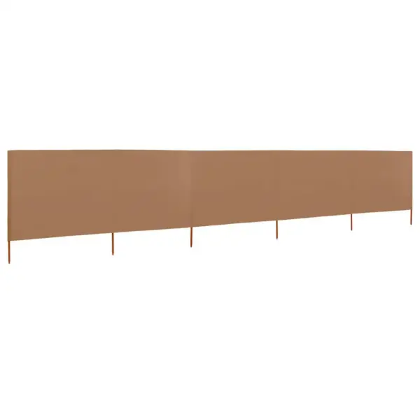 Tuulekaitse sein 6 paneelist, pruunikashall, 600 x 160 cm - 2