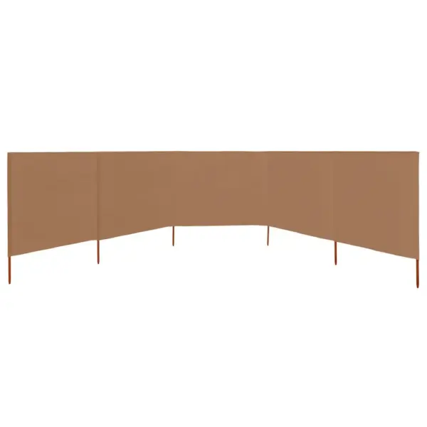 Tuulekaitse sein 6 paneelist, pruunikashall, 600 x 160 cm - 3