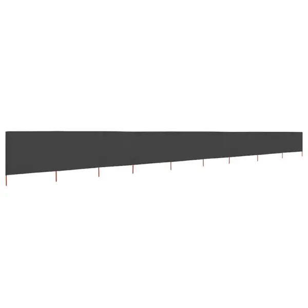 Tuulekaitse sein 9 paneeliga, antratsiithall kangas, 1200 x 80 cm - 2