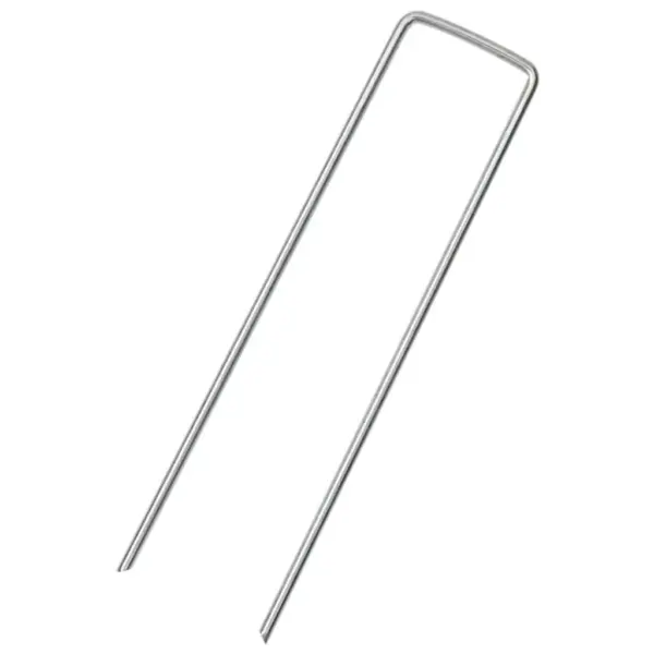 U-kujulised maavaiad, tsingitud teras, 25 tk, 15 x 3,5 cm, hõbedane - 2