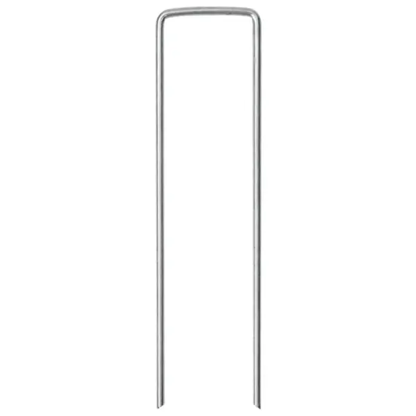 U-kujulised maavaiad, tsingitud teras, 25 tk, 15 x 3,5 cm, hõbedane - 3