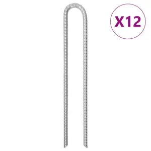U-kujulised telgivaiad, tsingitud teras, 12 tk, 41,5 cm, Ø12 mm