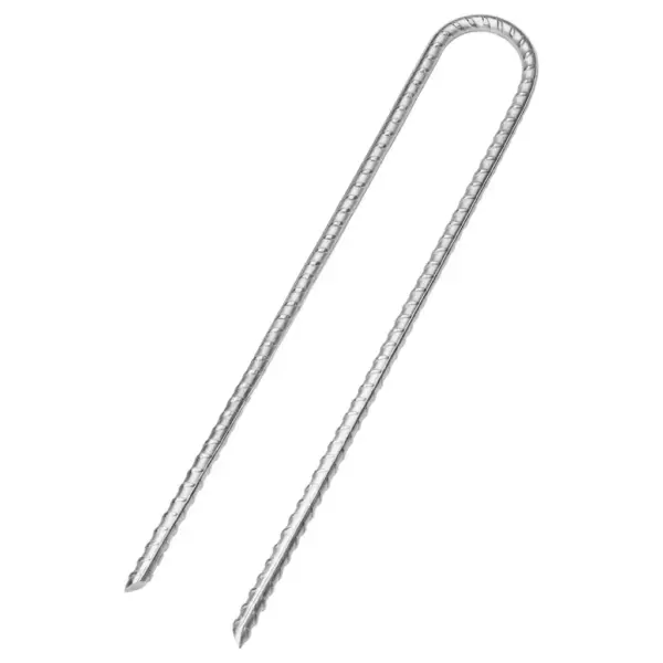 U-kujulised telgivaiad, 12 tk, tsingitud teras, 30 cm, Ø7 mm, hõbedane - 3